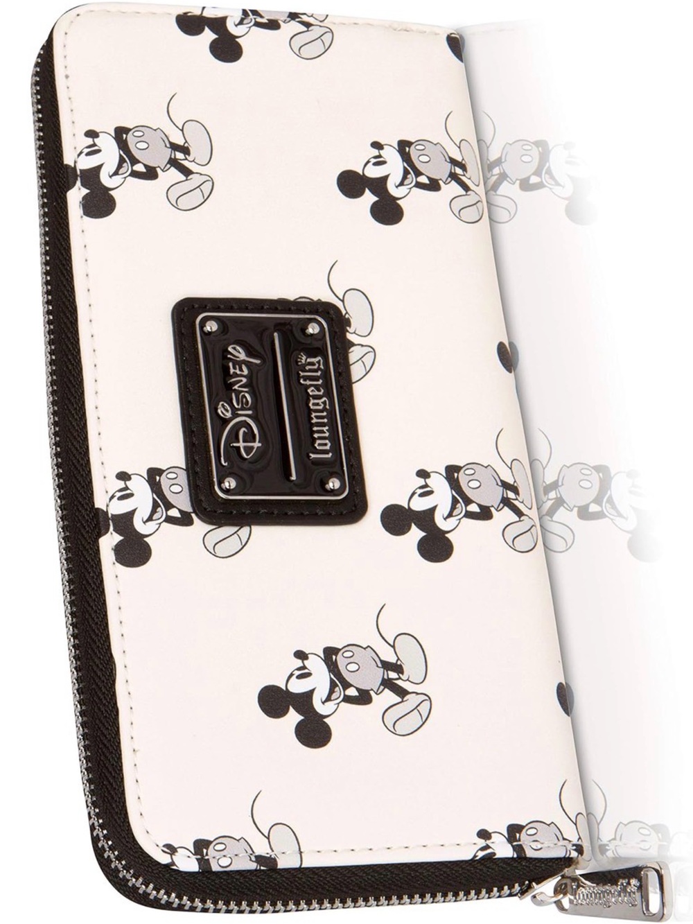 Loungefly Black & White Mickey Mouse Zip Wallet